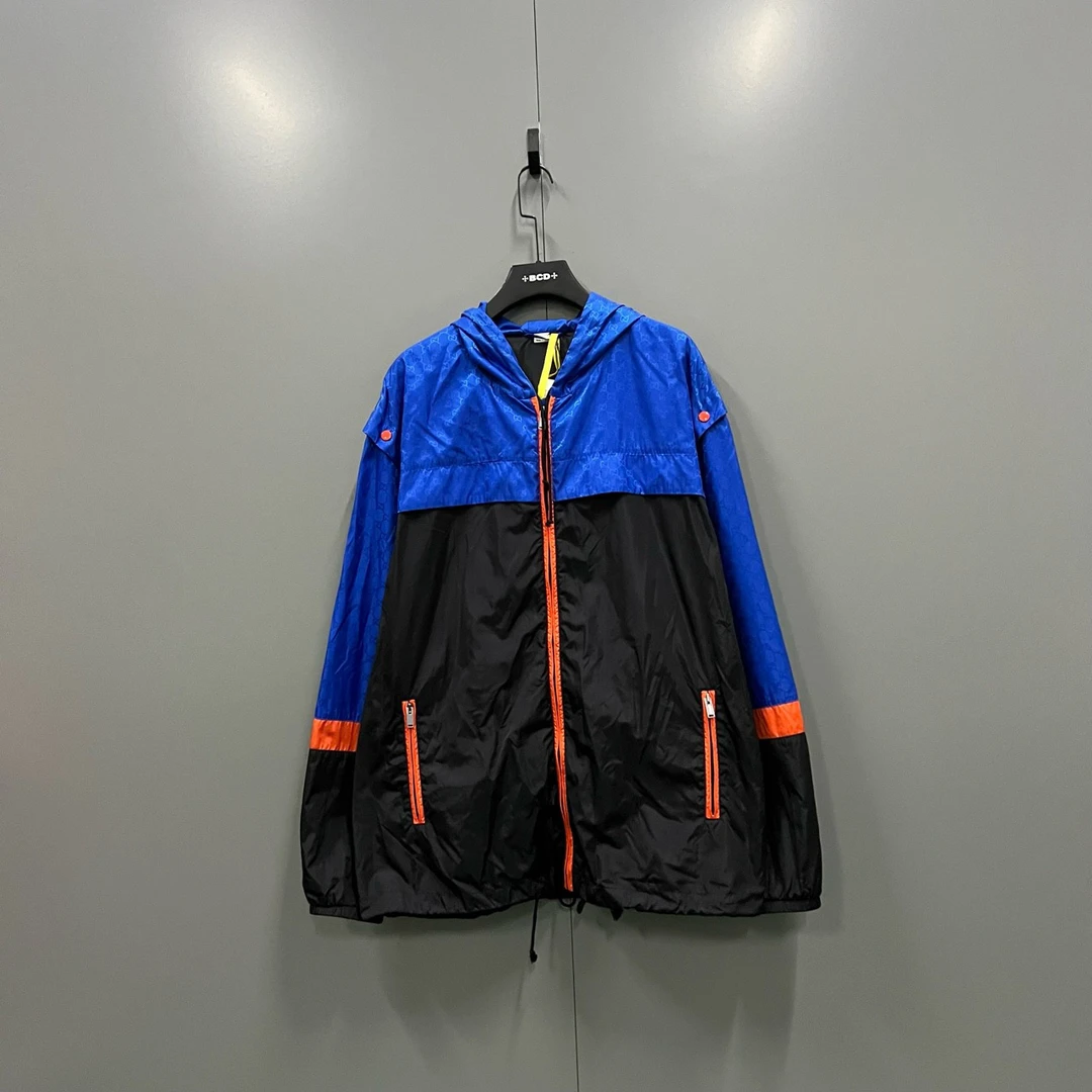 95新 GUCCI/古驰 (ll) 古驰 暗纹GG拼接连帽夹克 50