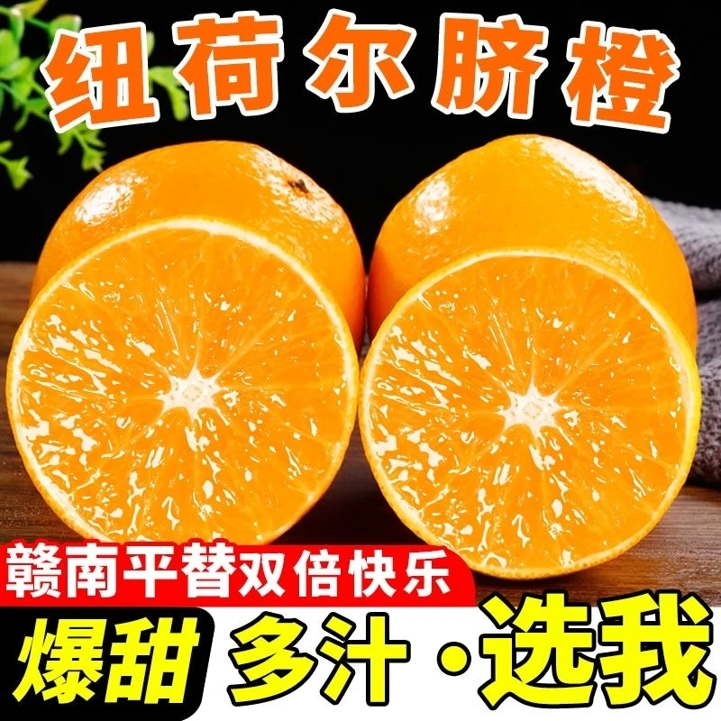 正宗纽荷尔脐橙新鲜现摘水果皮薄多汁