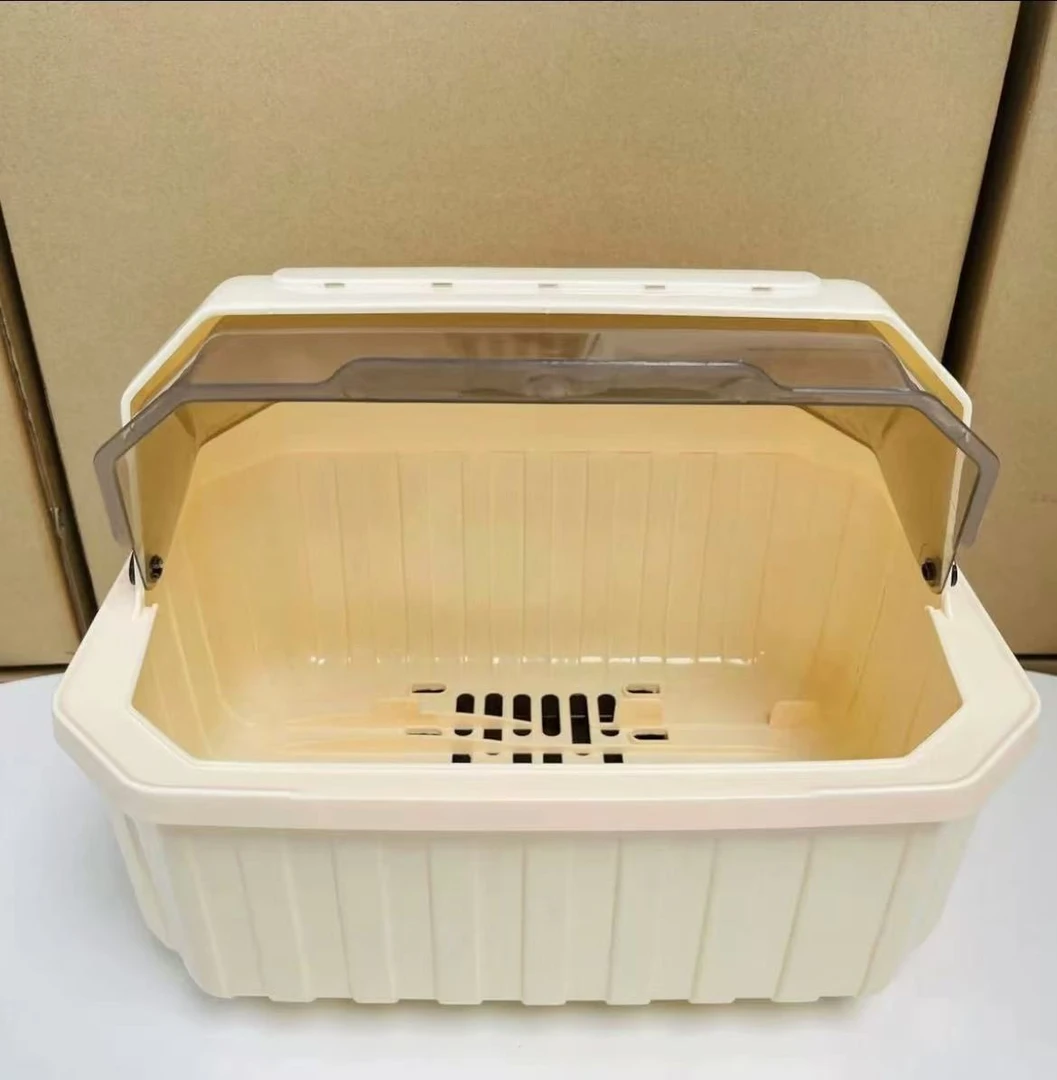 碗筷收纳盒放碗碟收纳架厨房家用多功能带盖沥水置物架碗柜收纳盒