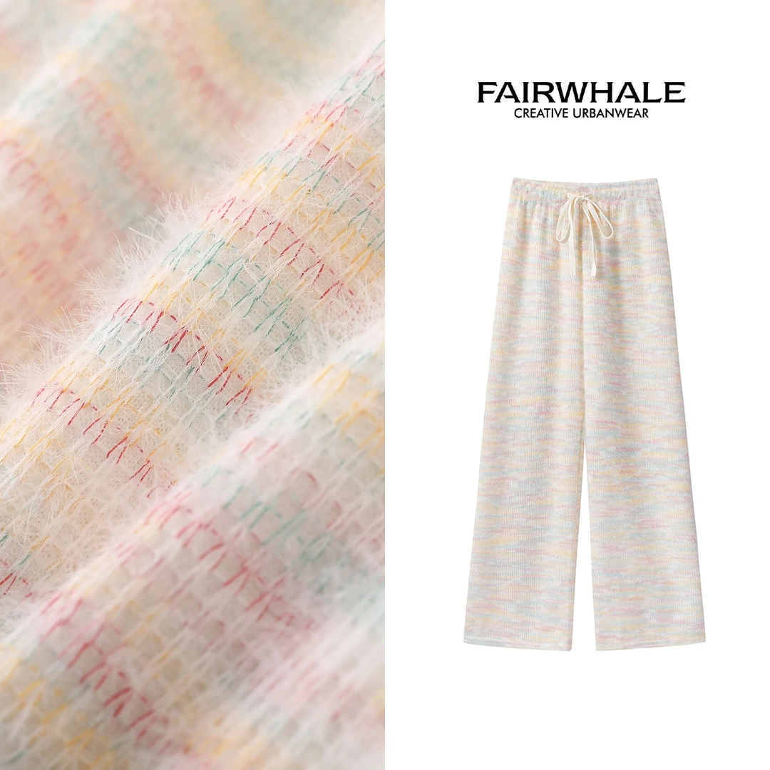 【开年福利】马克华菲女装彩虹糯米高腰显瘦直筒裤 F44037A003