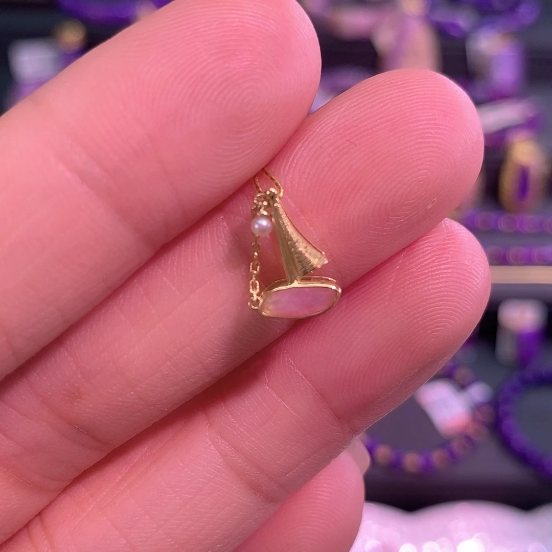 18K金镶嵌苏纪石（舒俱来）吊坠(不含链)