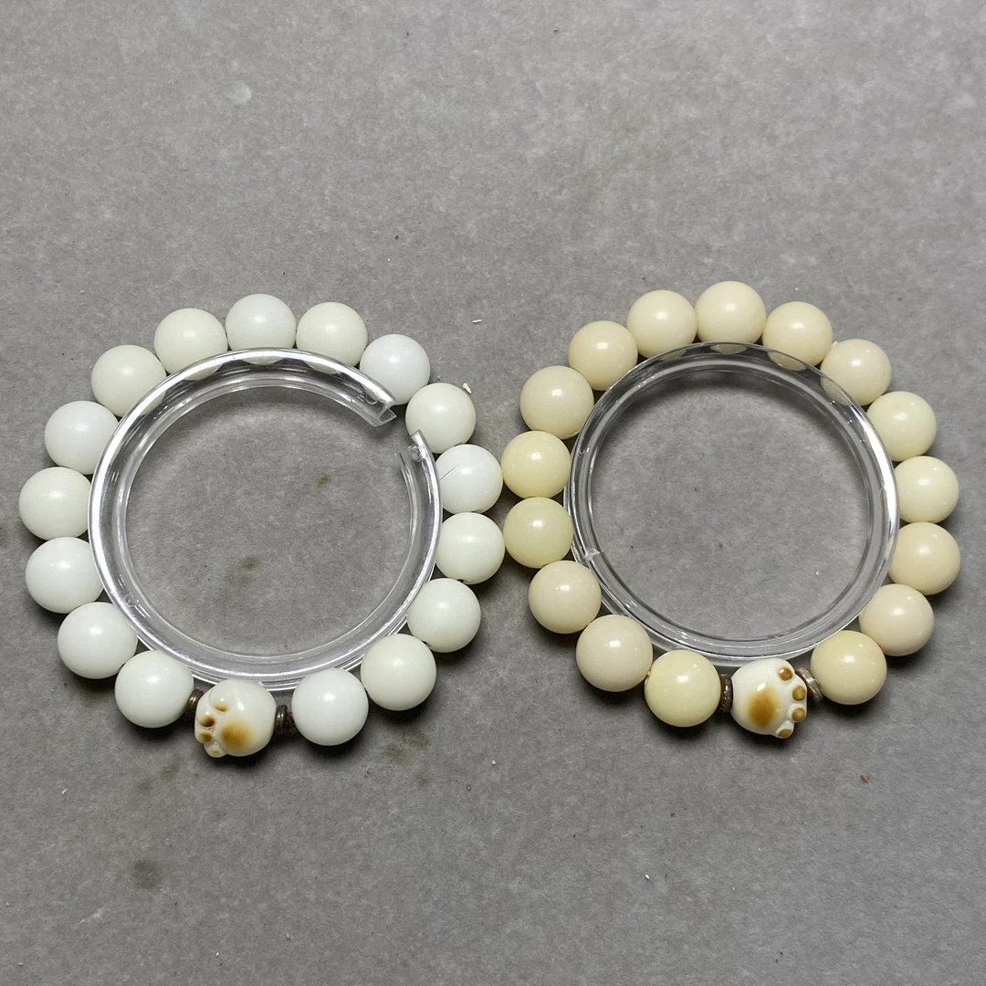 PT19 白菩提卡1.2猫爪款单圈手串（底色多样，发其一）