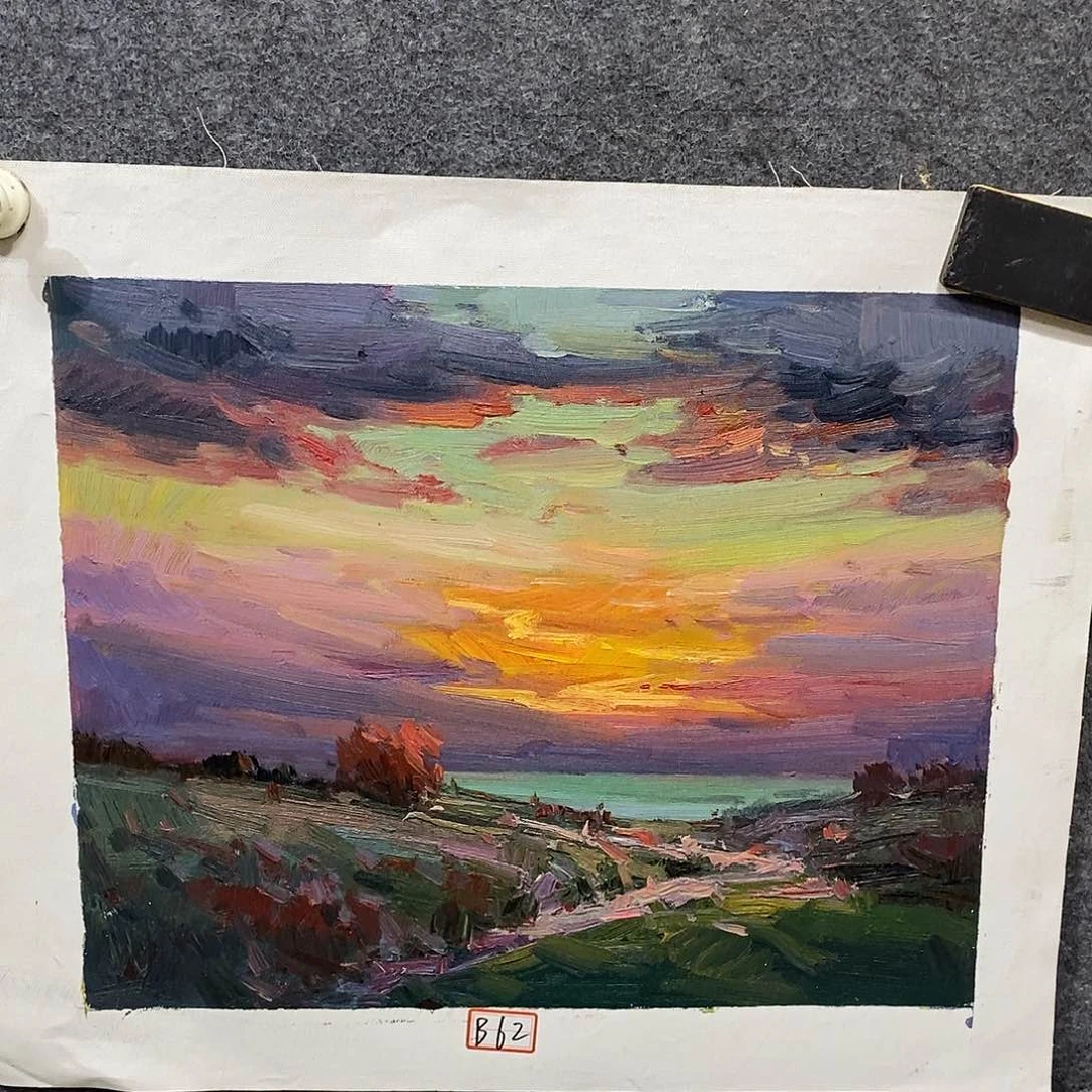 油画安*诚风景画芯尺寸40x50 c m