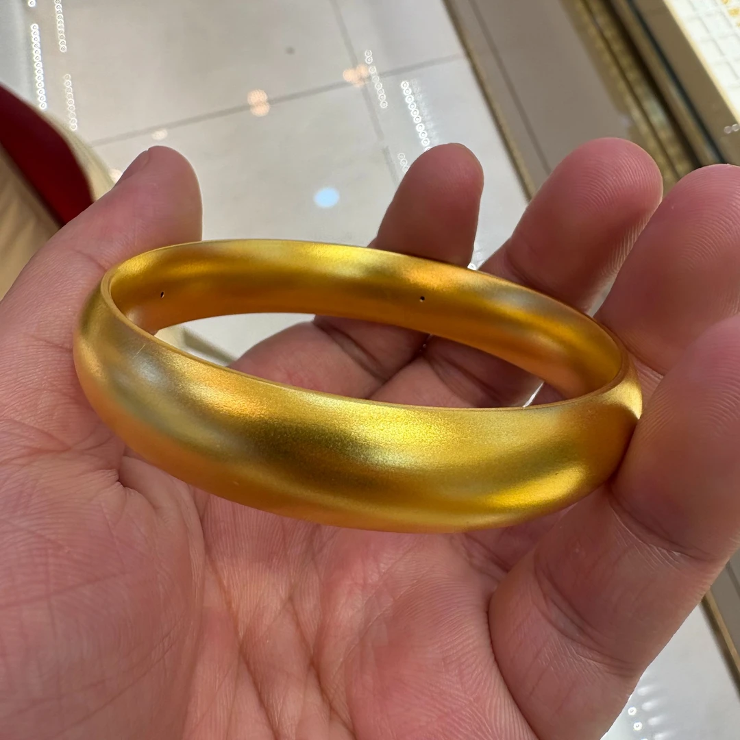 卡12mm硬金轮胎背手镯足金999