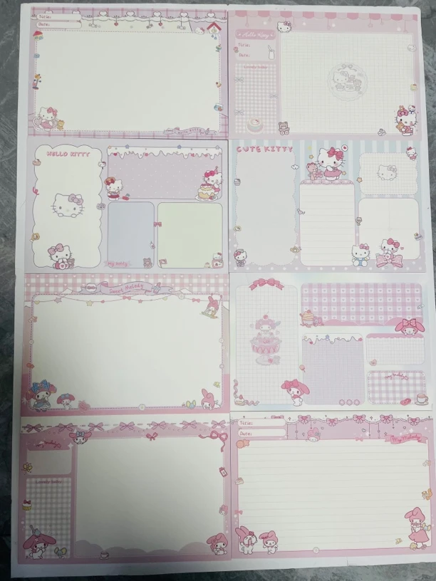 B5彩页拍纸本8本一套