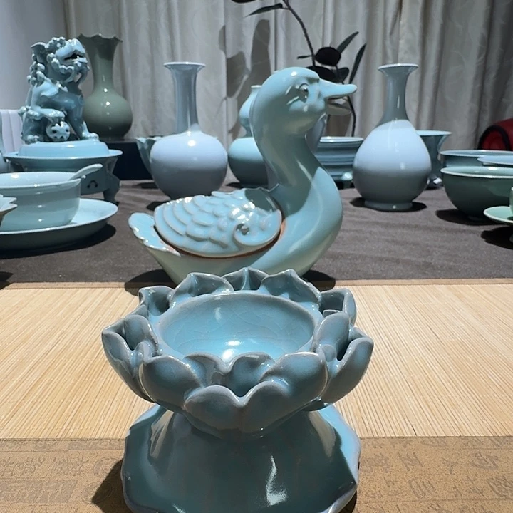 陶其他全手工，莲花竹台