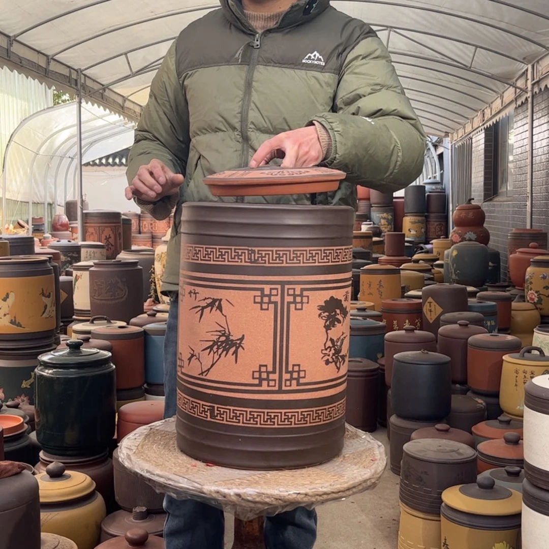 紫砂茶叶罐23 饼茶叶罐