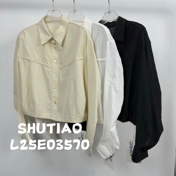 【SHUTIAO】2025夏季：新款小众设计款衬衫L25E03570
