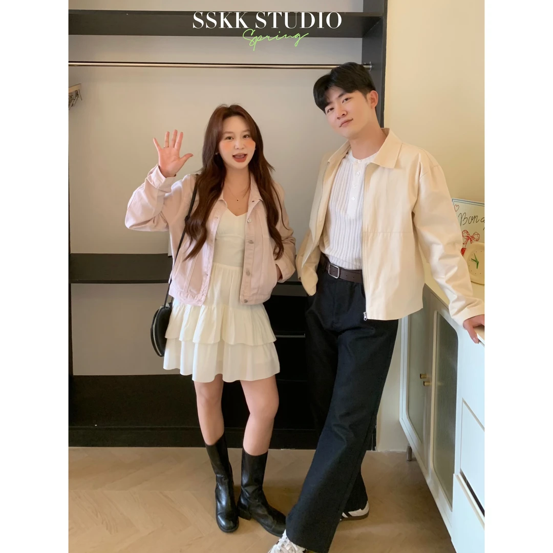 KMZY/KMZY山_山【伯恩美院】微胖女装韩版洗水复古纯色短款牛仔外套