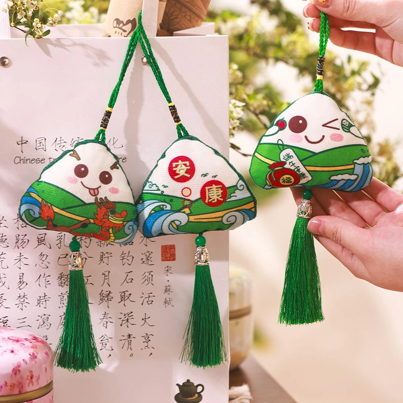 适用端午香包香囊艾草香袋幼儿园儿童手工diy材料包创意卡通荷包