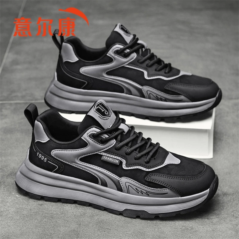 意尔康男鞋秋冬季2025新款爆款男士皮面防滑运动鞋潮流百搭旅游鞋