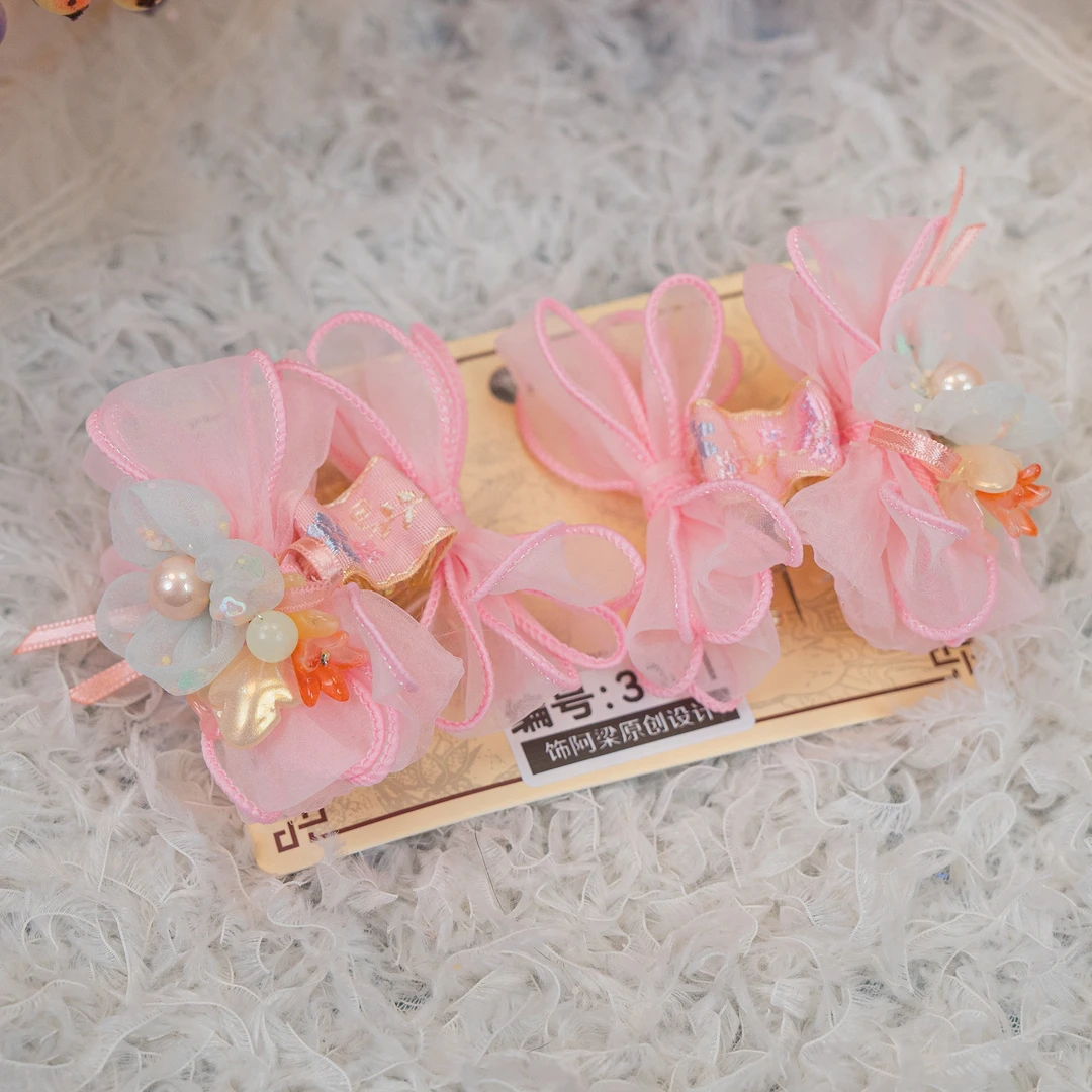 饰阿梁3041 玲珑中抓头饰儿童小女孩发夹发饰可爱甜美百搭手工