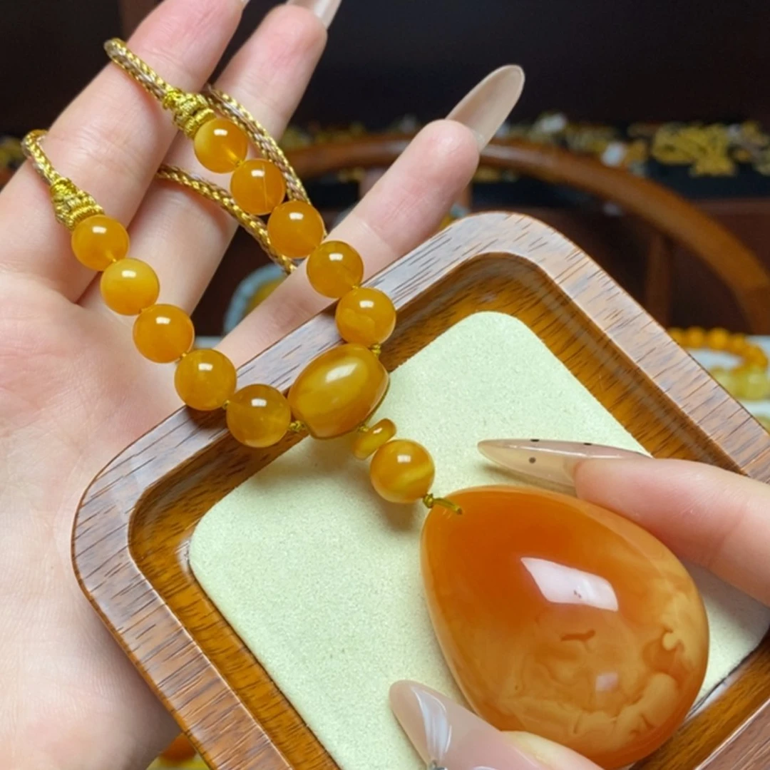 【闪购商品】蜜蜡颈饰未镶嵌项链