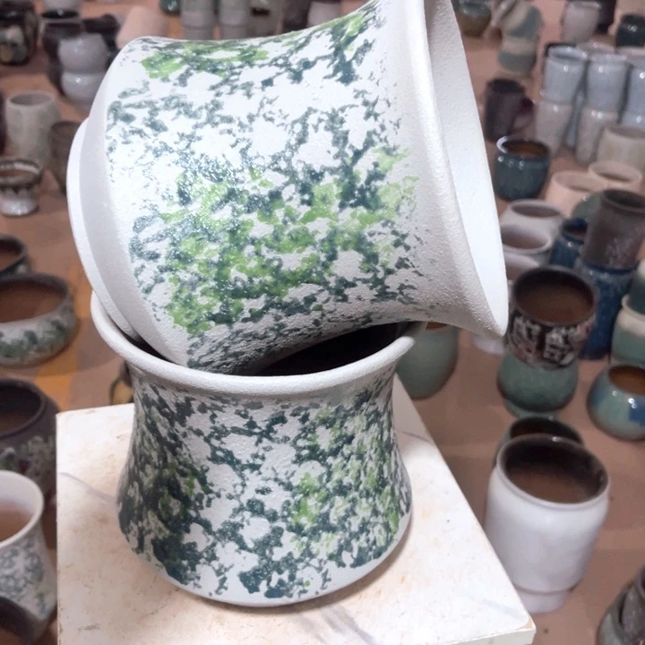 紫砂花盆口径20高度21两只正品
