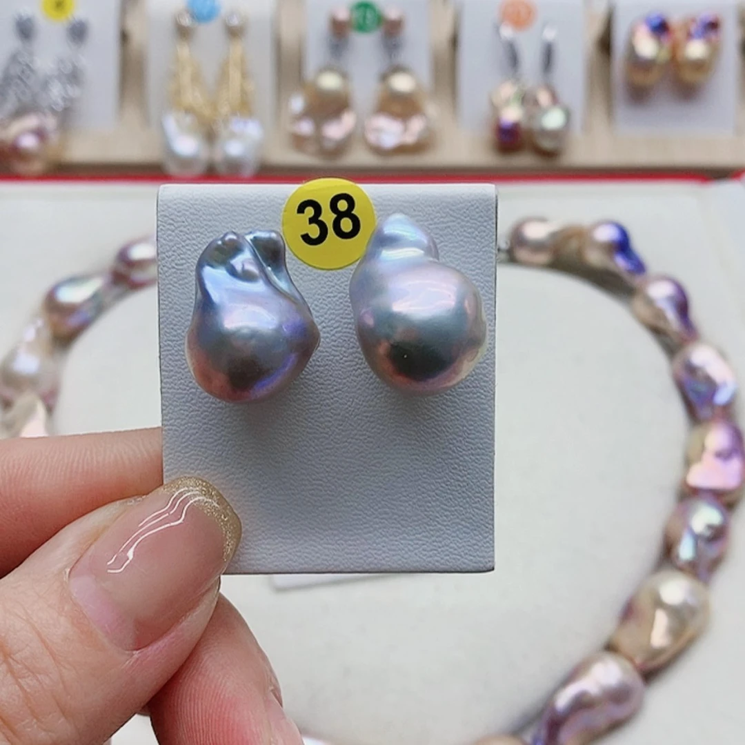 【闪购商品】淡水珍珠耳饰银S925镶嵌