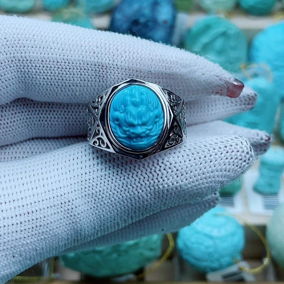 绿松石银S925镶嵌珠宝奇石