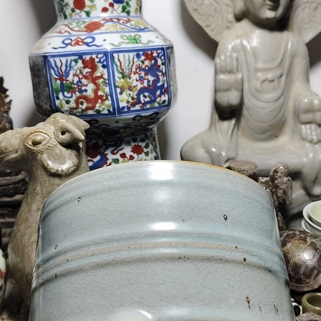 汝窑瓷器，笔洗一个