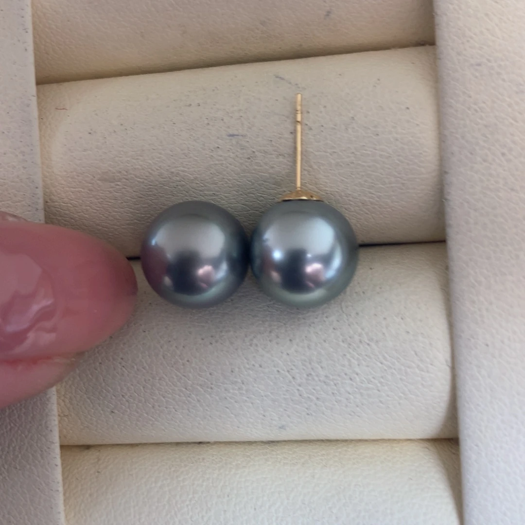 海水珍珠耳饰18K金镶嵌