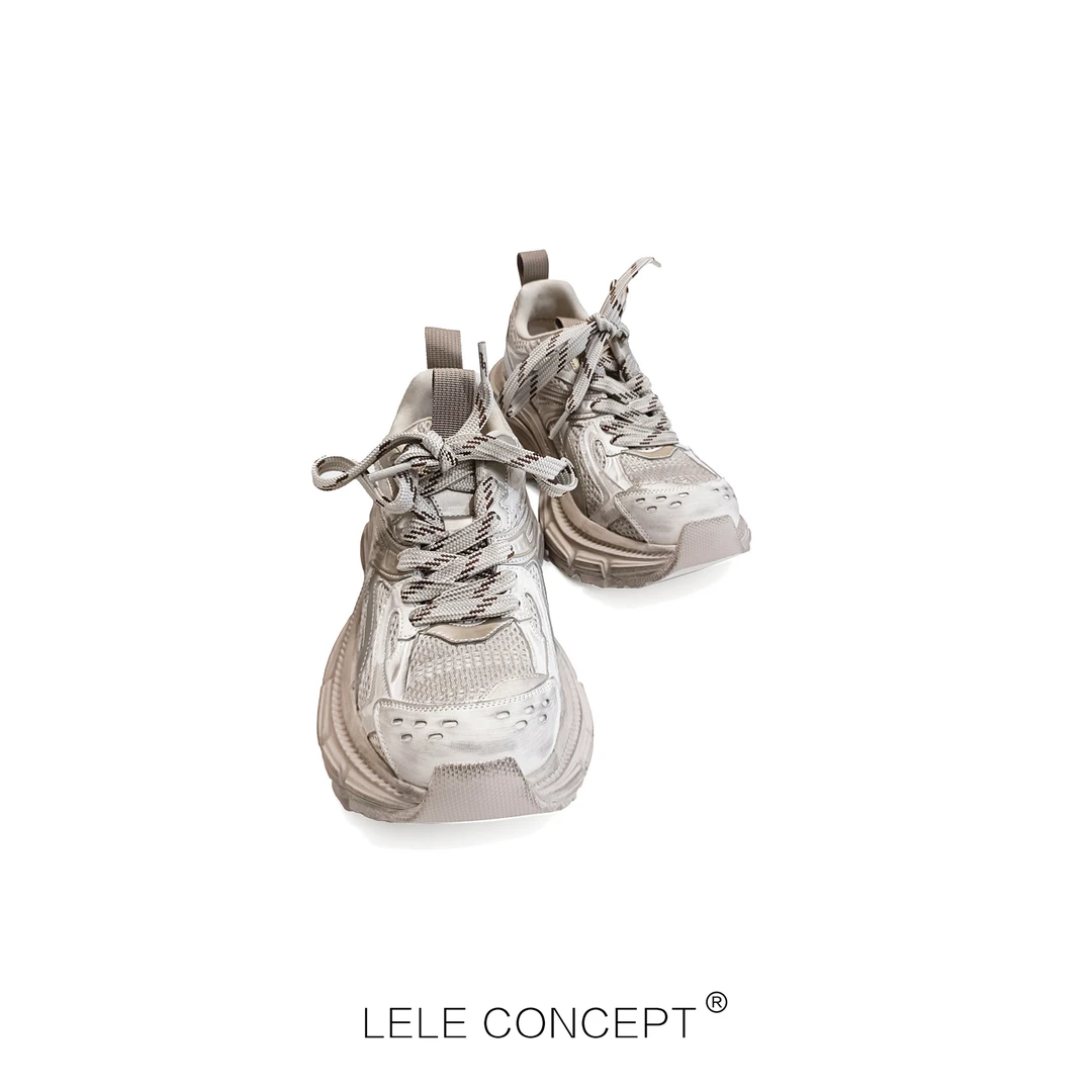 LELE CONCEPT |「颖」市时装舒适复古做旧休闲鞋X0171