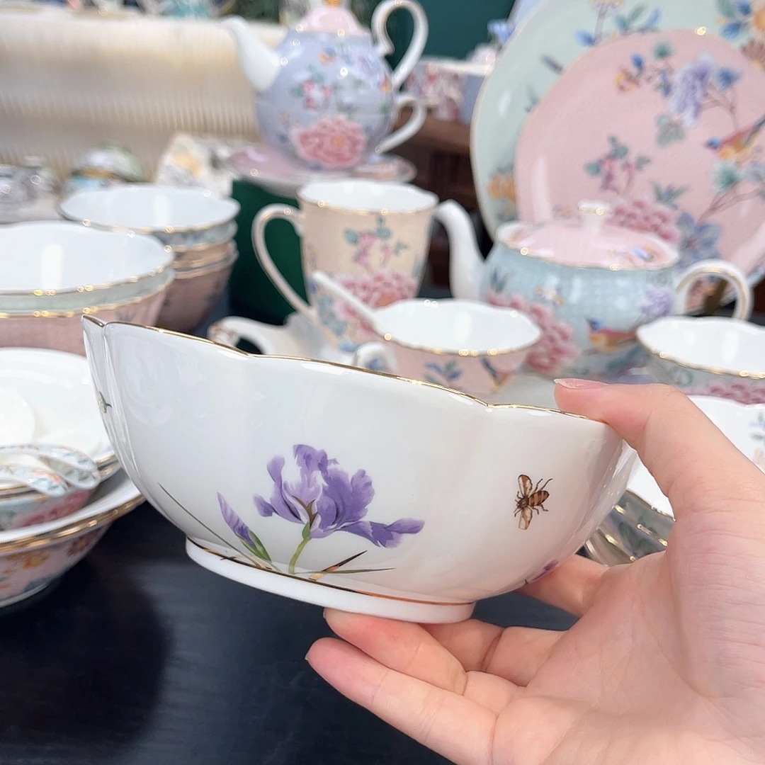 骨瓷梅花碗———————