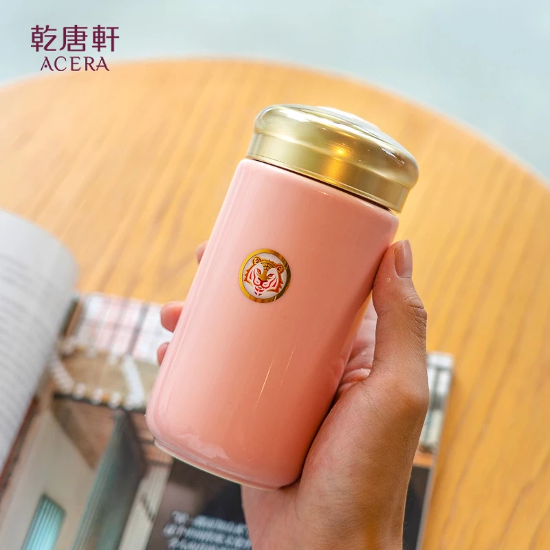 乾唐轩【小巧便携】福虎生威手工活瓷杯陶瓷水杯子可定制团购大爆款