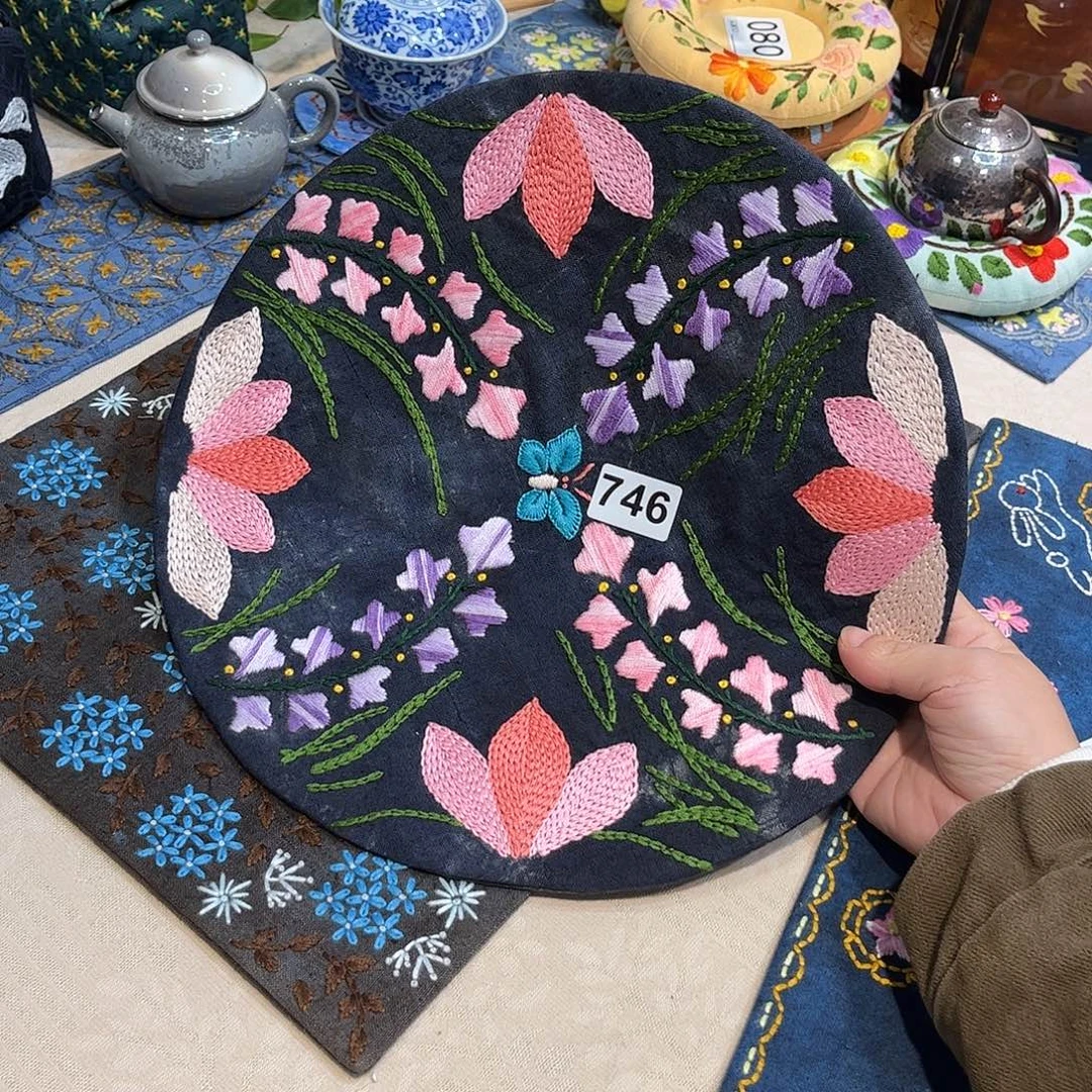 规格29刺子绣茶席