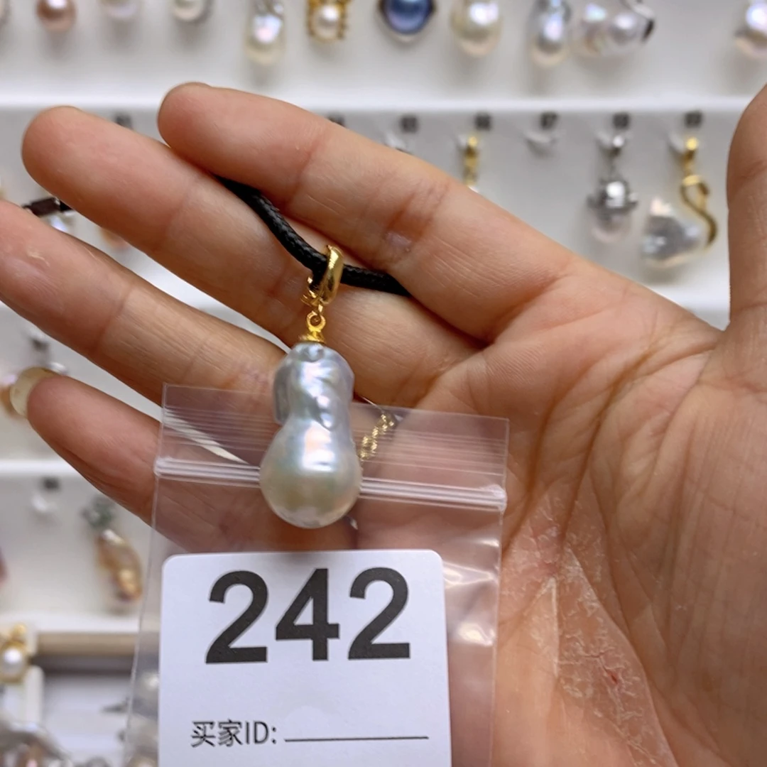 淡水珍珠颈饰银S925镶嵌242