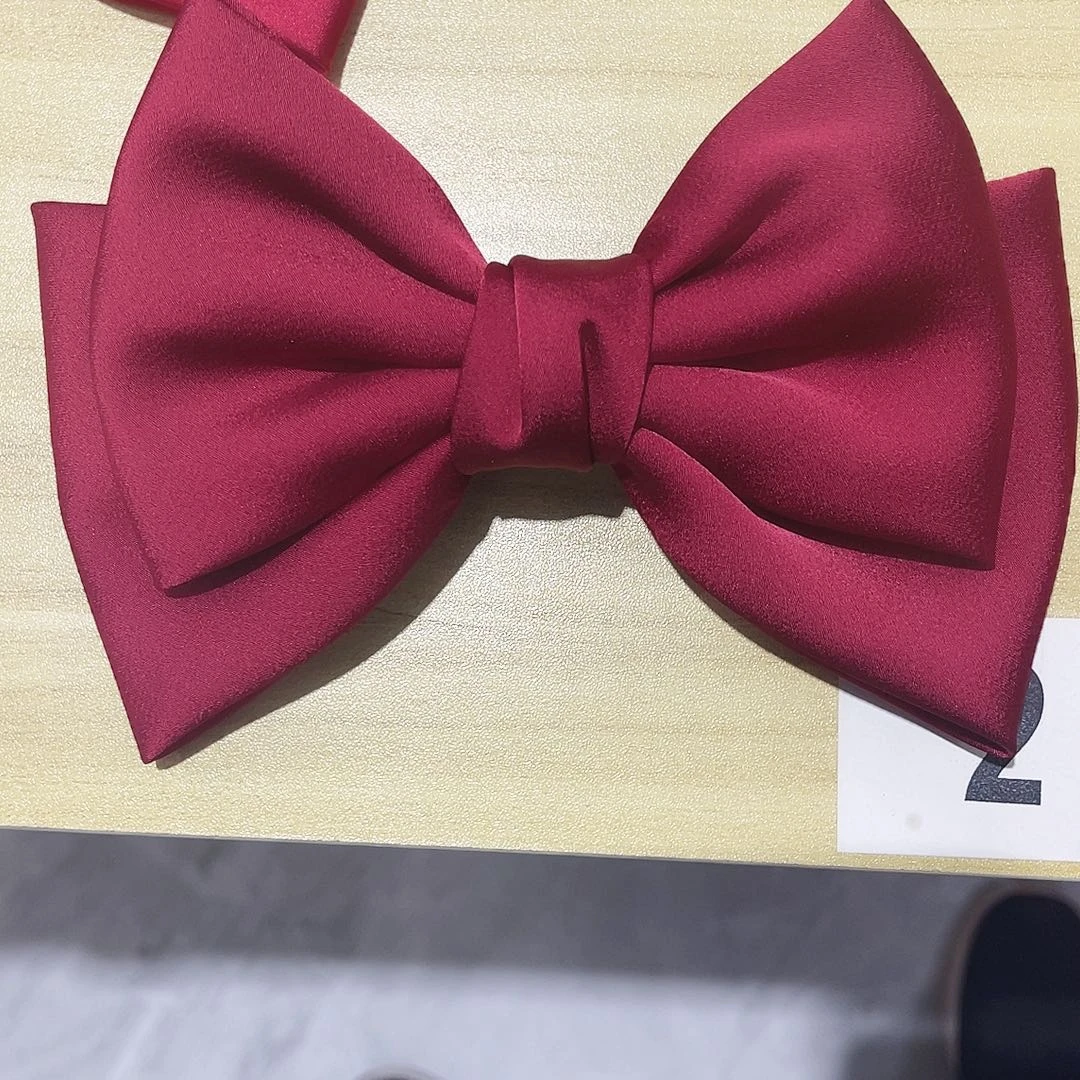皮质铁合金蝴蝶结发夹