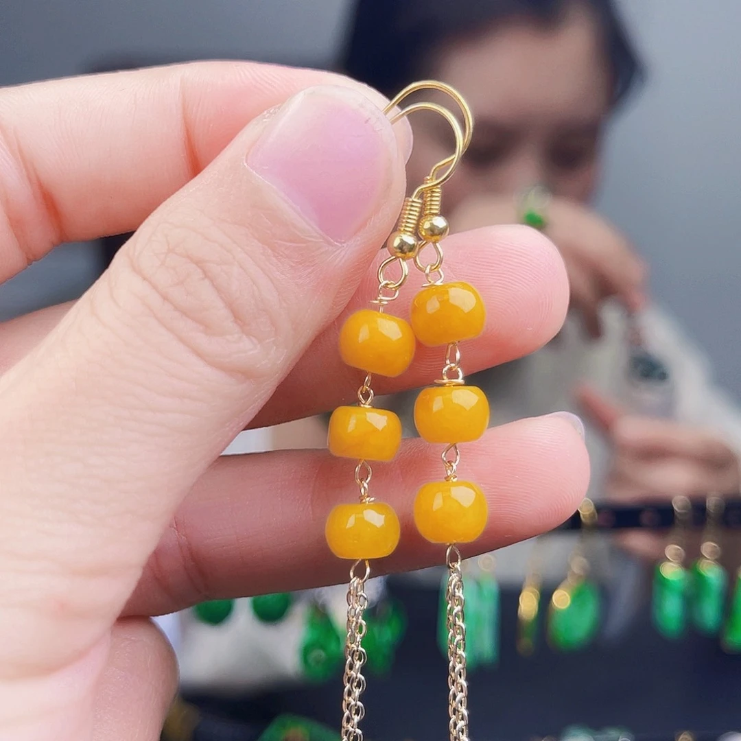 翡翠未镶嵌耳饰饰品