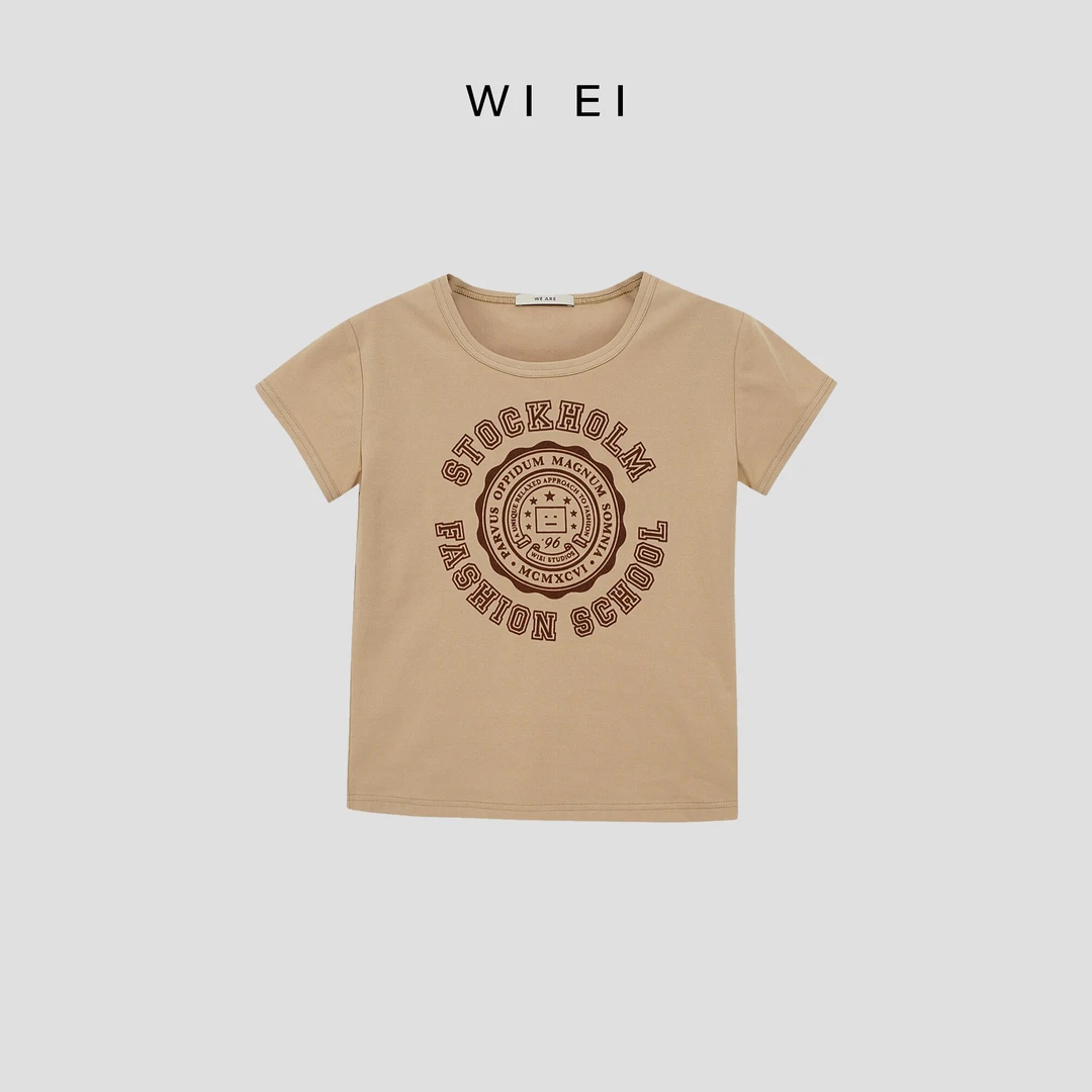 《WE ARE》AC 美式 休闲百搭植绒 短袖T恤 23142