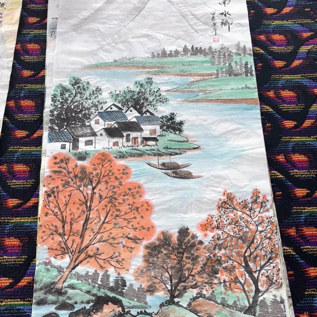 国画朱庆平四尺童