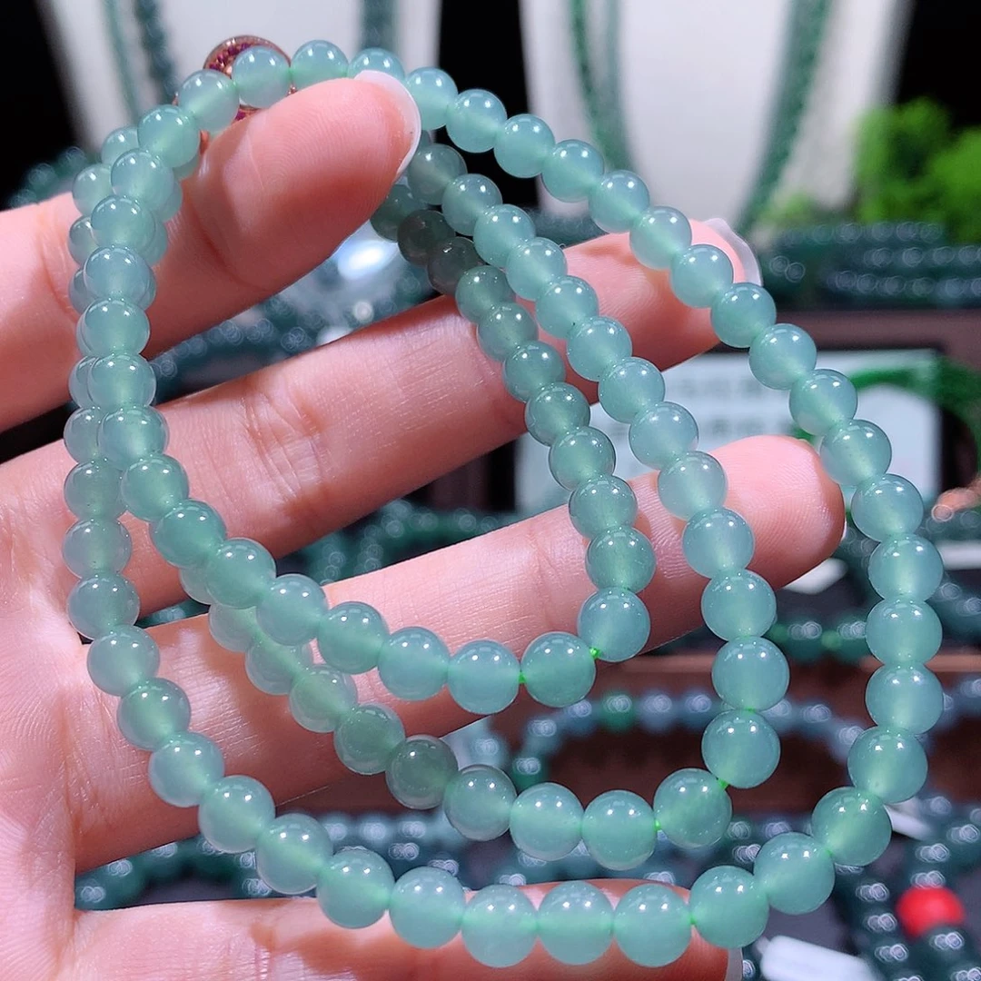 翡翠未镶嵌手链天然a货翡翠项链6