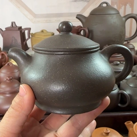 紫砂茶壶梨皮天青230c c