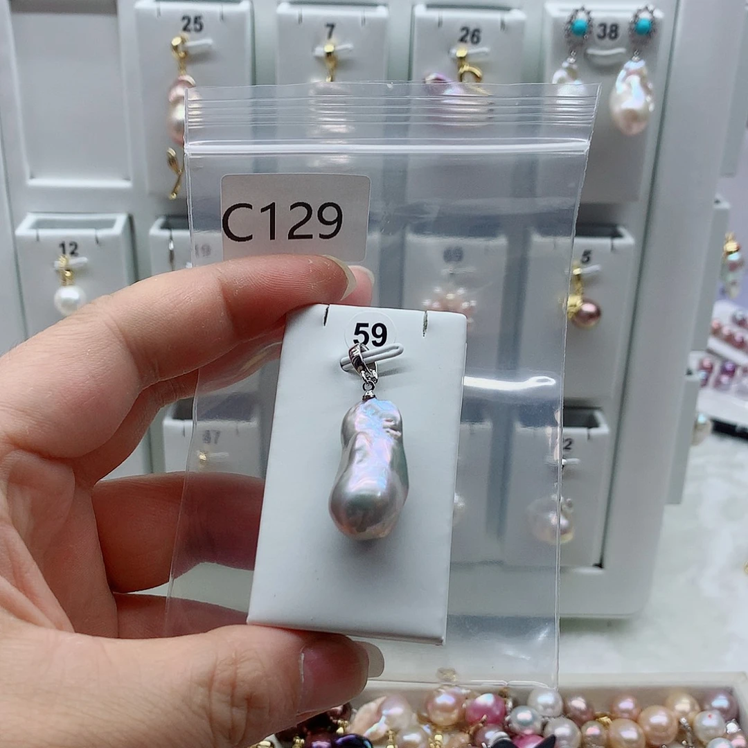 吊坠(不含链)淡水珍珠合金