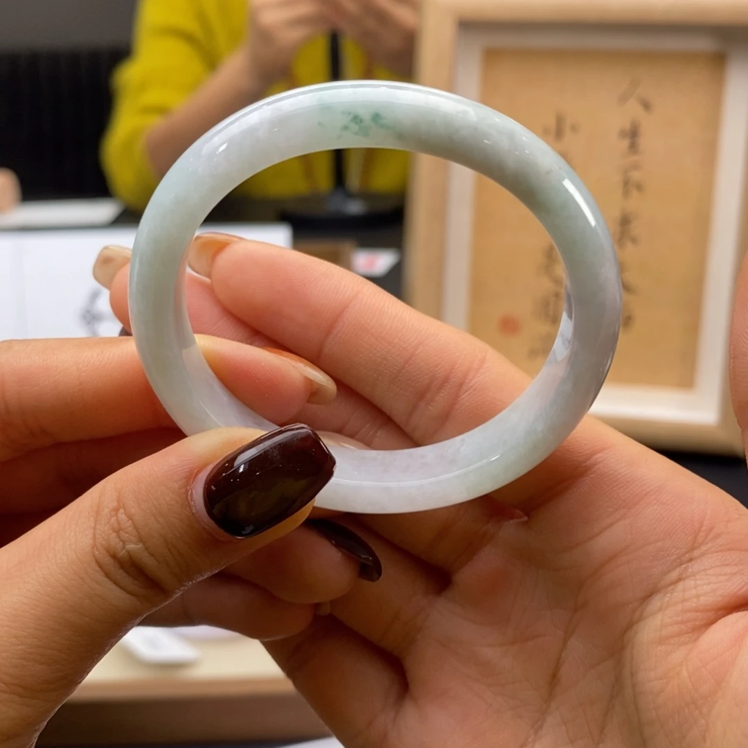 未镶嵌手镯翡翠11号50圈有纹裂翡翠