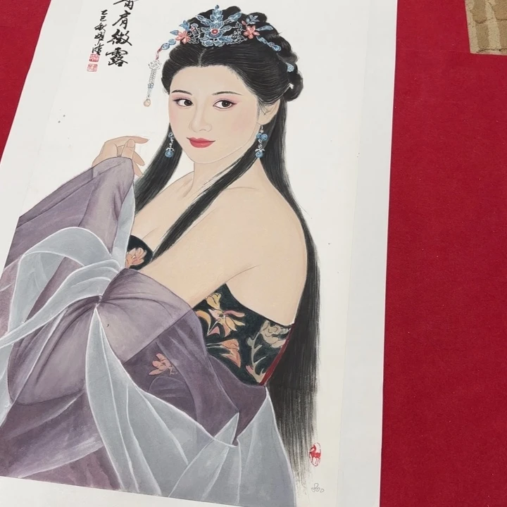 张***詺国画花鸟等图案为一体