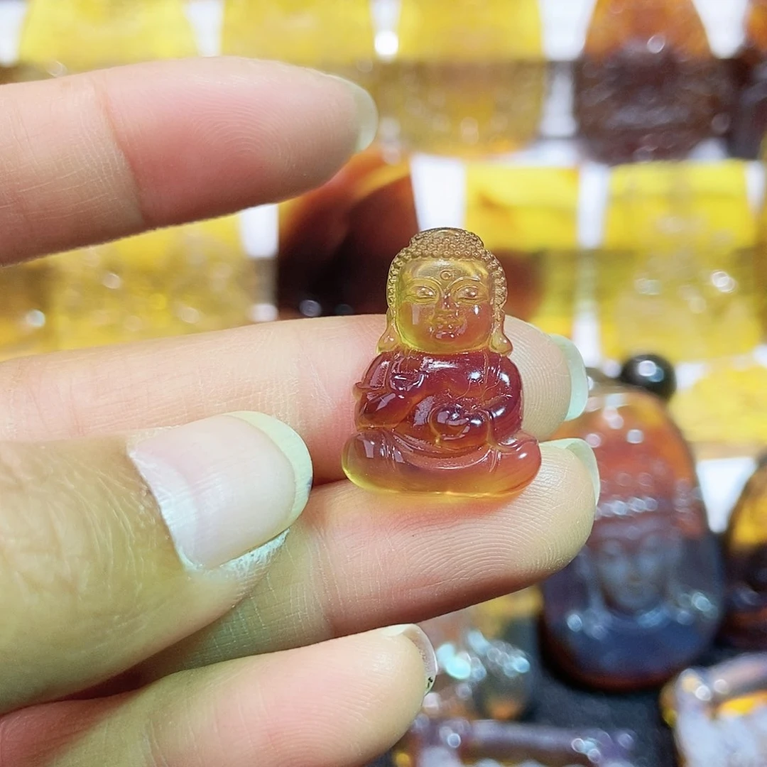 琥珀颈饰未镶嵌佛55号