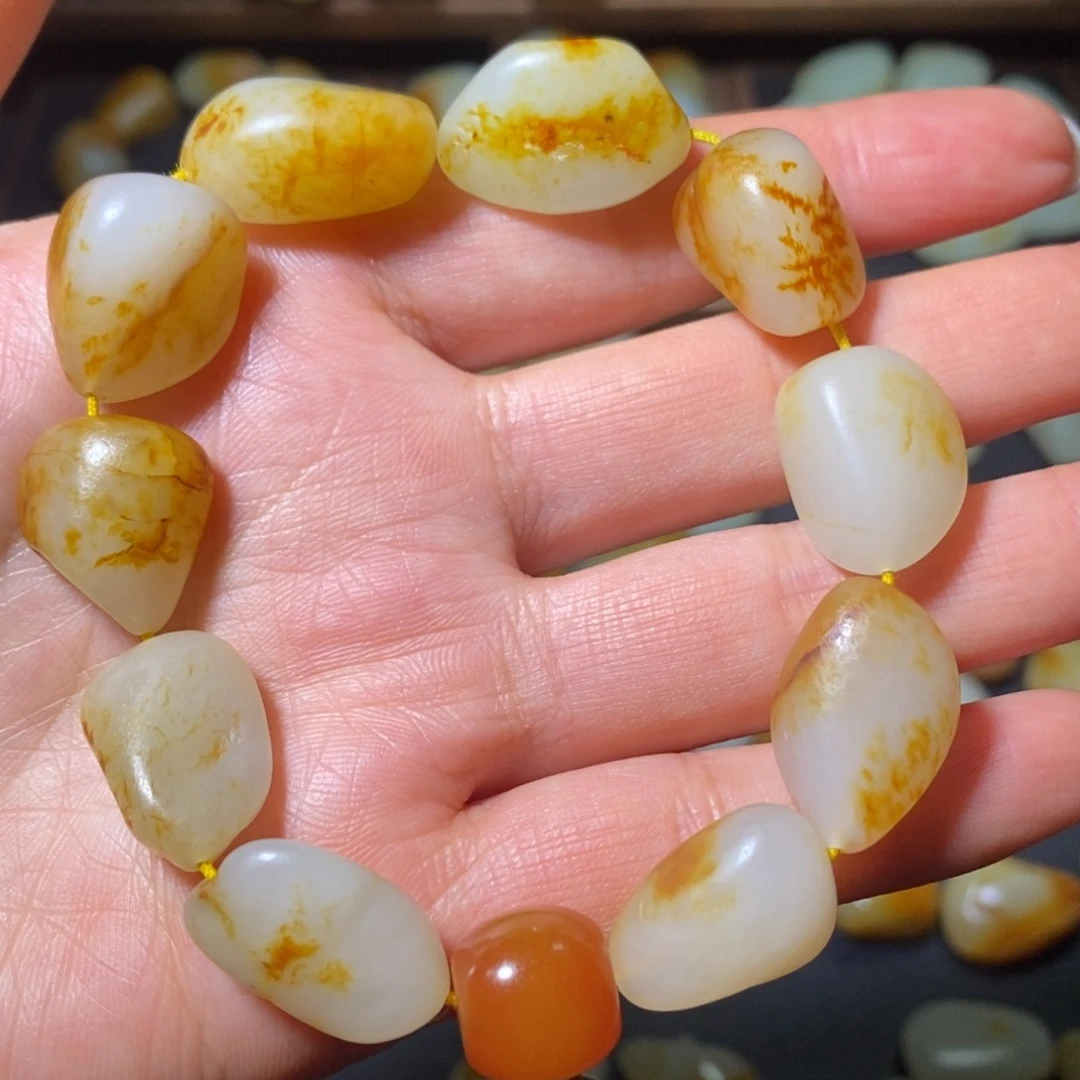 和田玉未镶嵌手链