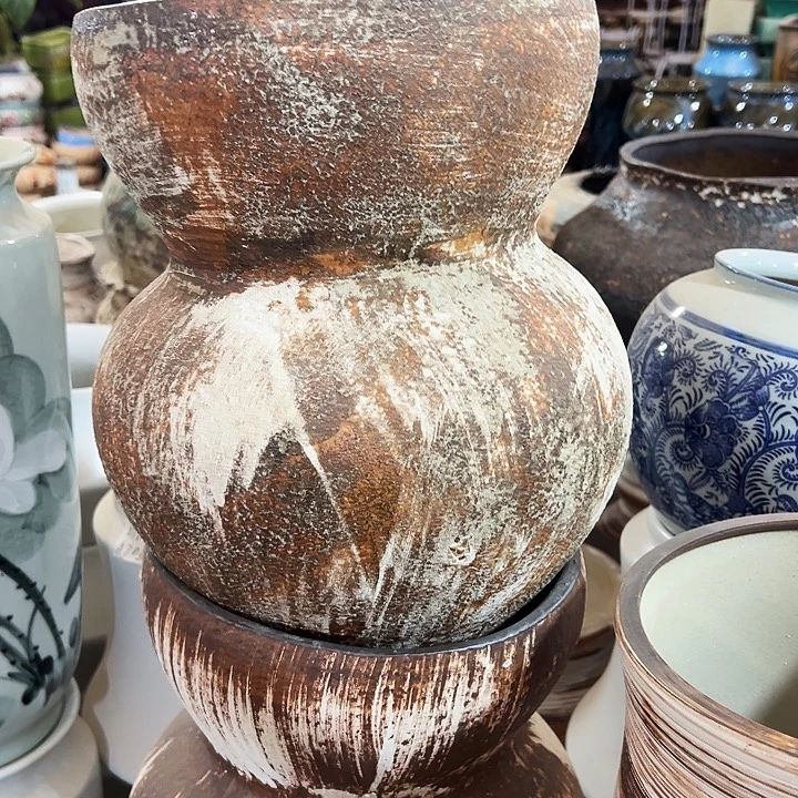 景德镇精品花盆栽适合盆口21高32