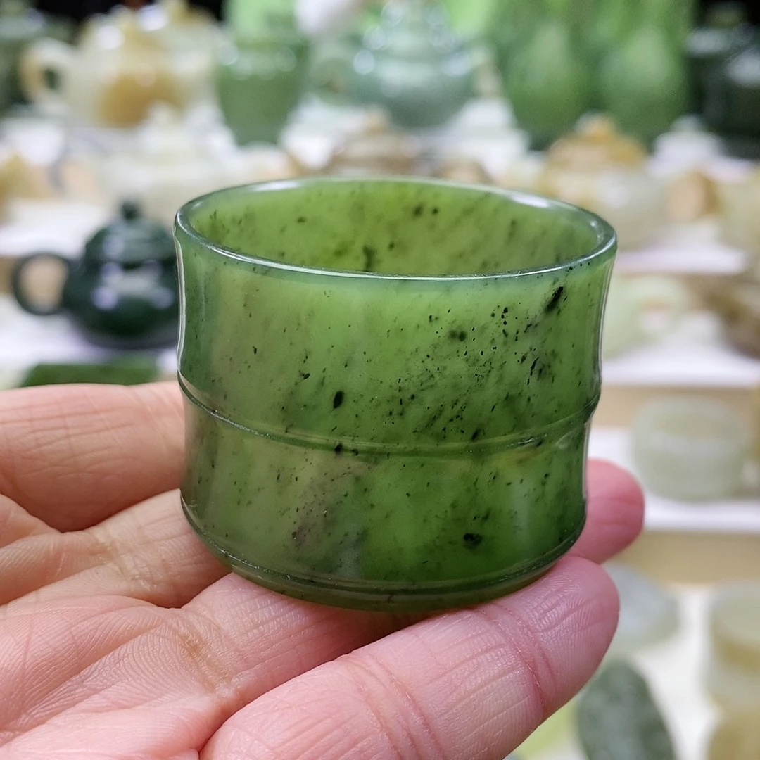 和田玉茶杯未镶嵌