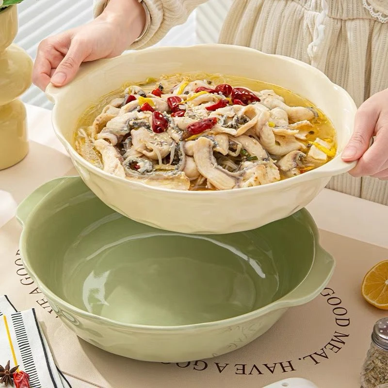 大容量酸菜鱼大盆碗2025新款毛血旺水煮鱼大汤盆家用陶瓷汤碗大碗