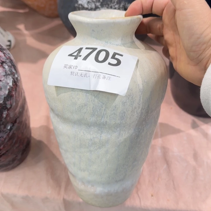 瓷片景德镇高温花器编码4705高23口5默认无孔