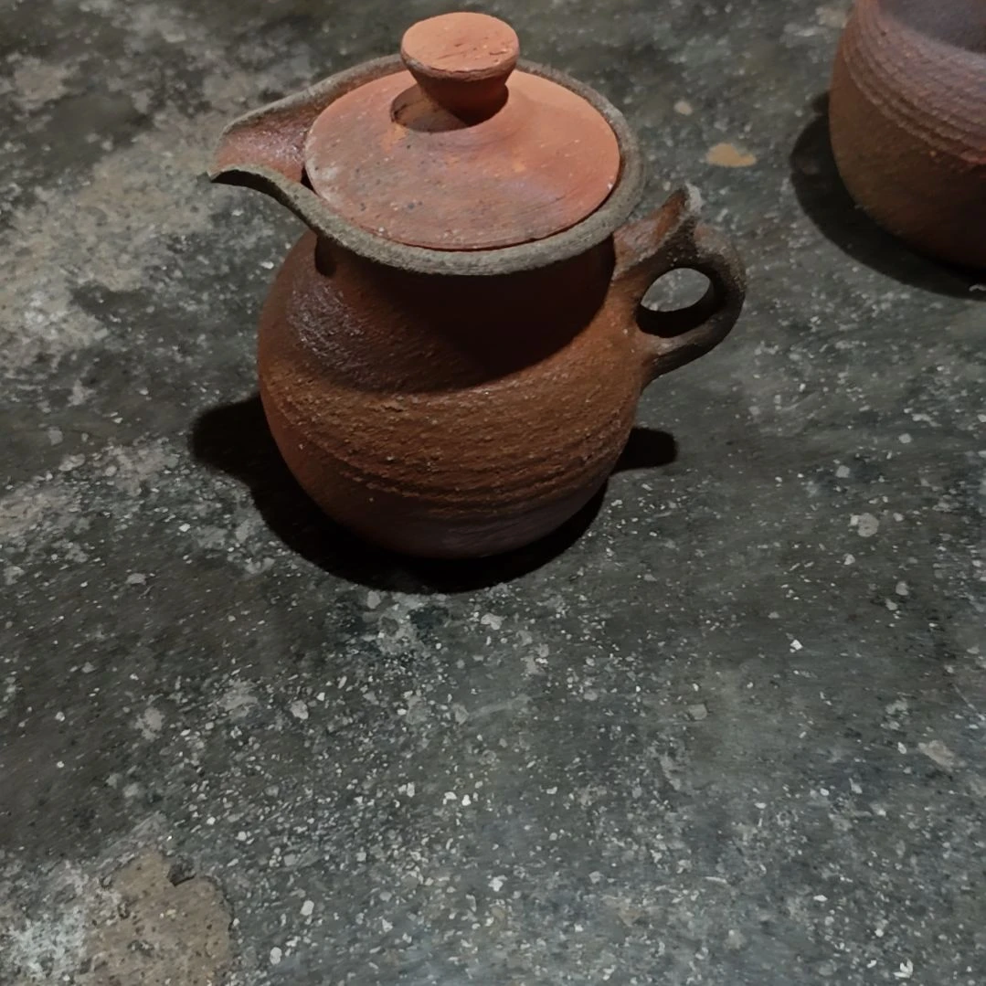 粗陶煮水壶带滤网款