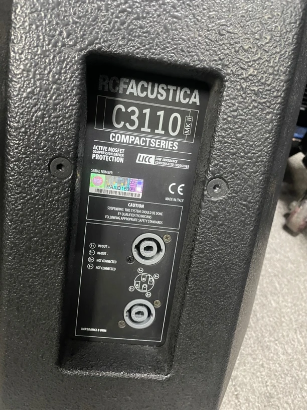 （不包邮）意大利进口RCF音箱C3110MKII二代,配原配功放PP,四件套