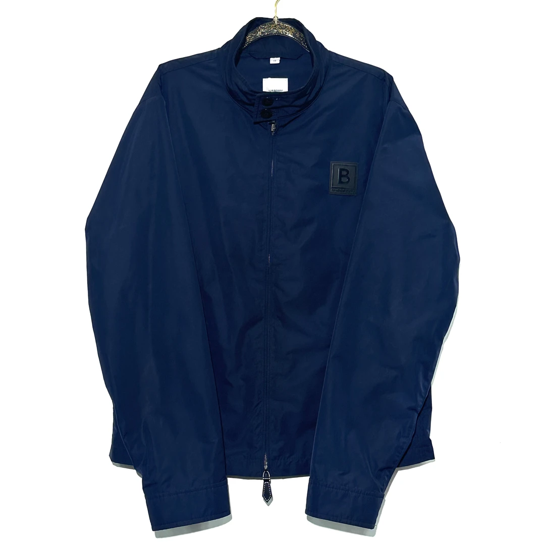 99新 BURBERRY/博柏利 48码 字母徽章藏蓝色外套 0296