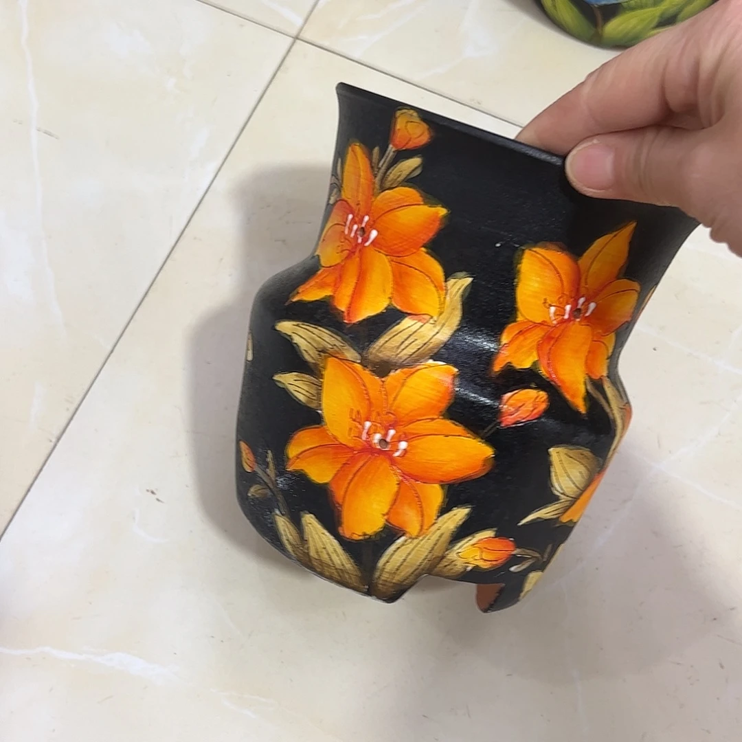 景德镇炫彩手绘口12.5高15.5