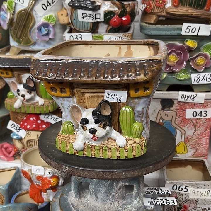 粗陶材质多肉花盆