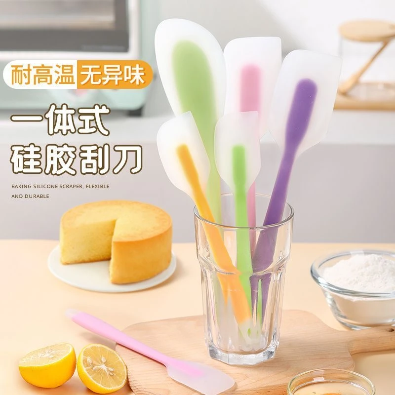 家勋食品级抗菌耐高温一体式硅胶刮刀烘焙奶油刮板蛋糕铲子抹刀