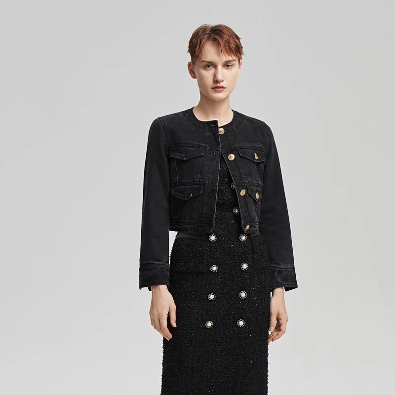 【搭搭专属】KARLLAGERFELD新款牛仔夹克外套老佛爷216L1802