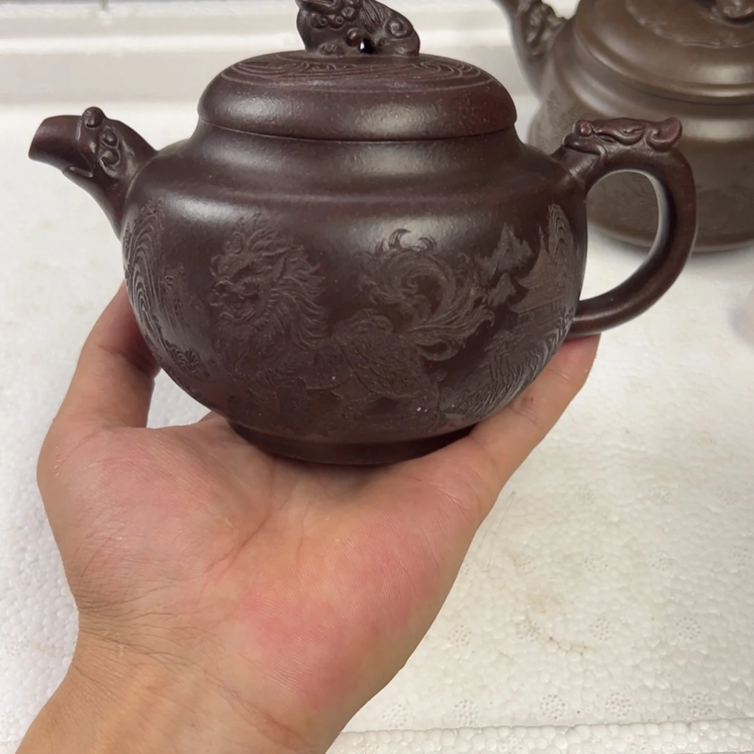 茶壶紫砂宜兴原矿紫砂壶450毫升容量